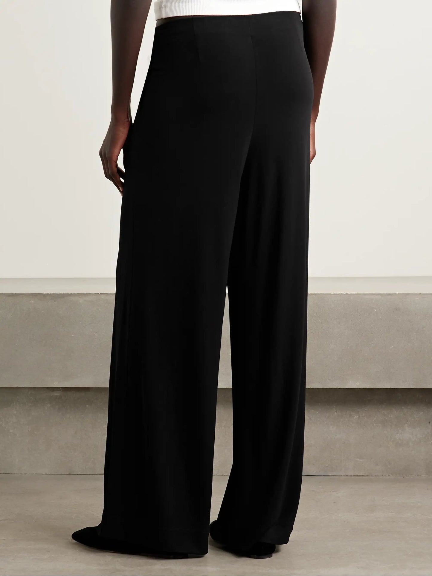 Adriel Stretch-jersey Wide-leg Pants