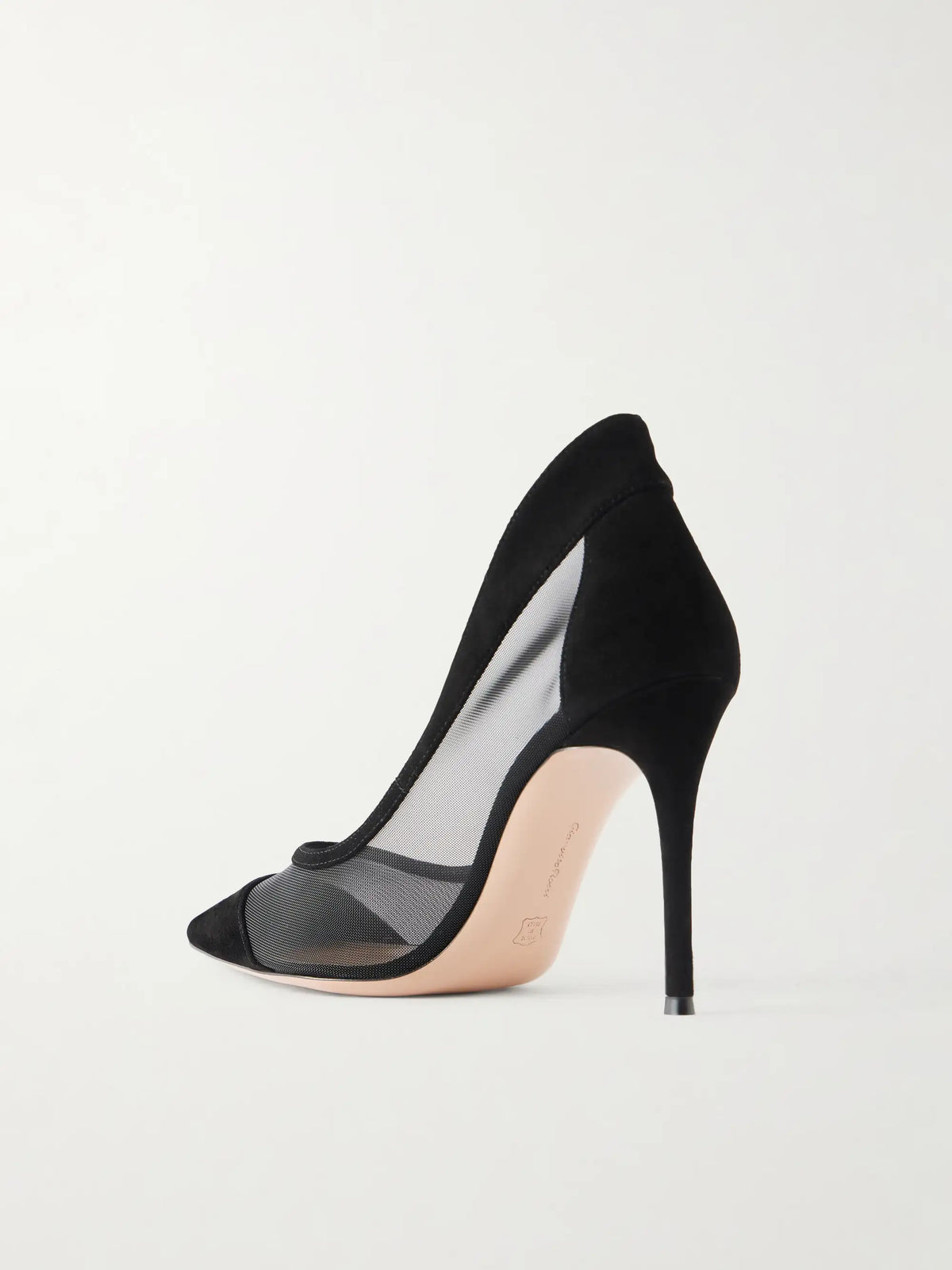 95 Mesh-trimmed Suede Pumps