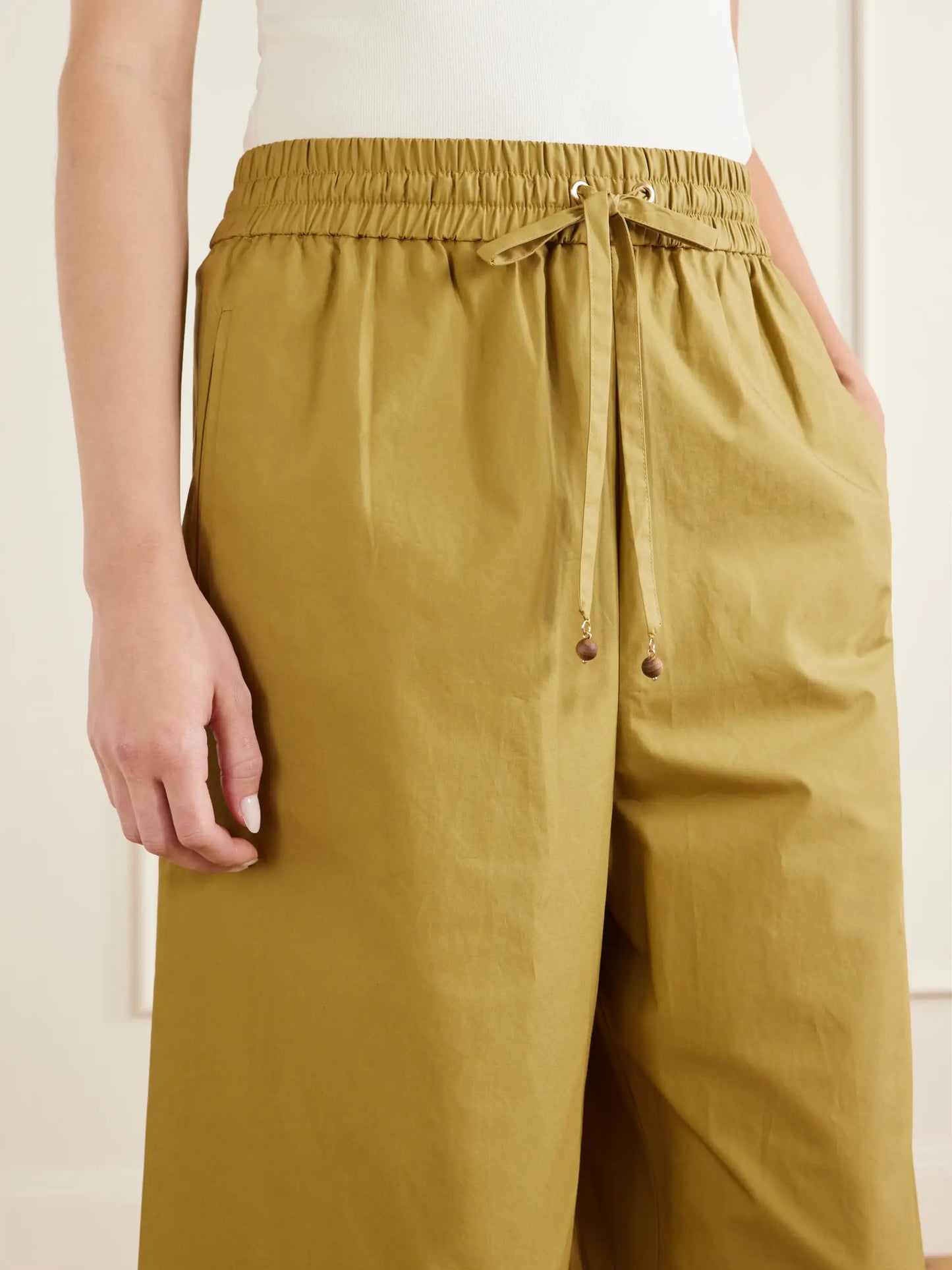 Mahon Embroidered Cotton Wide-leg Pants