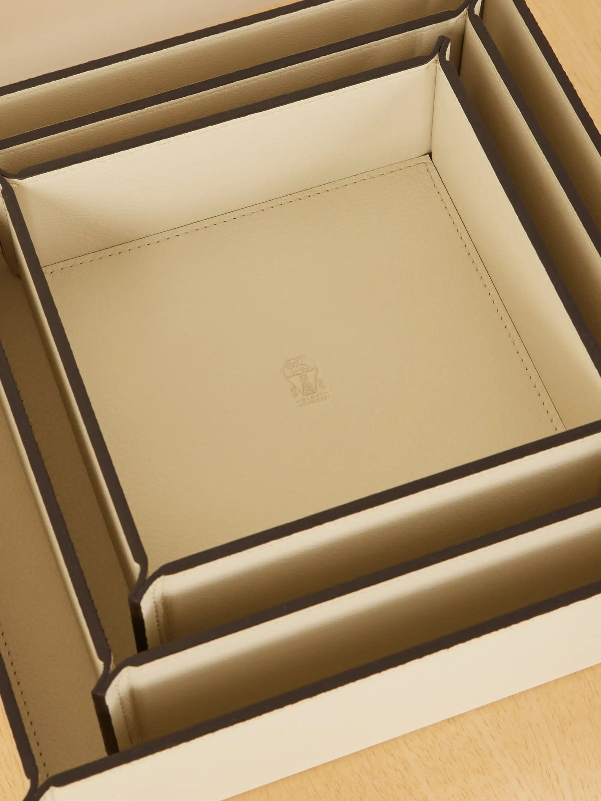 Set Of Three Leather Boxes
