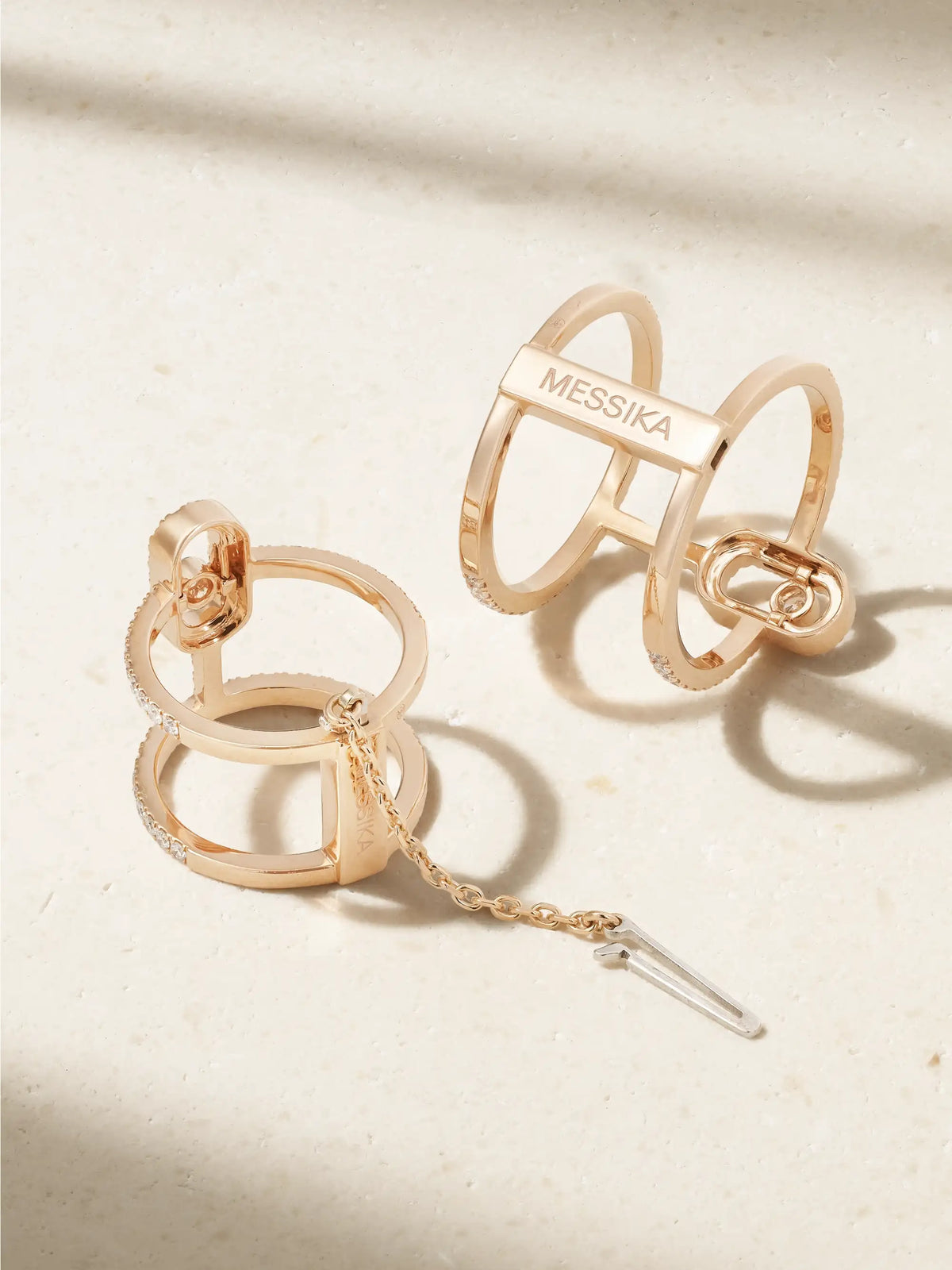 Move Uno Double Convertible 18-karat Rose Gold Diamond Ring