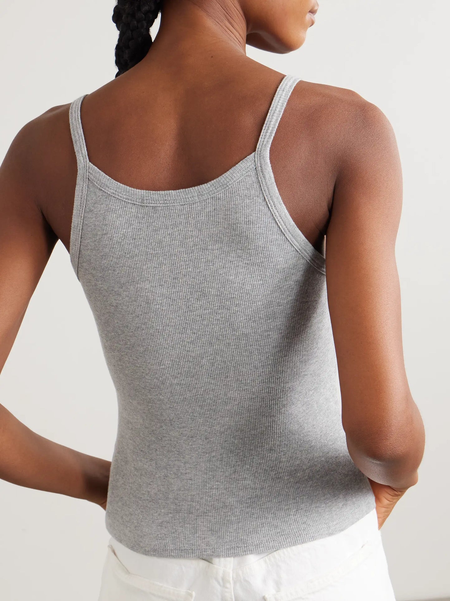 Loretta Ribbed Cotton-jersey Tank
