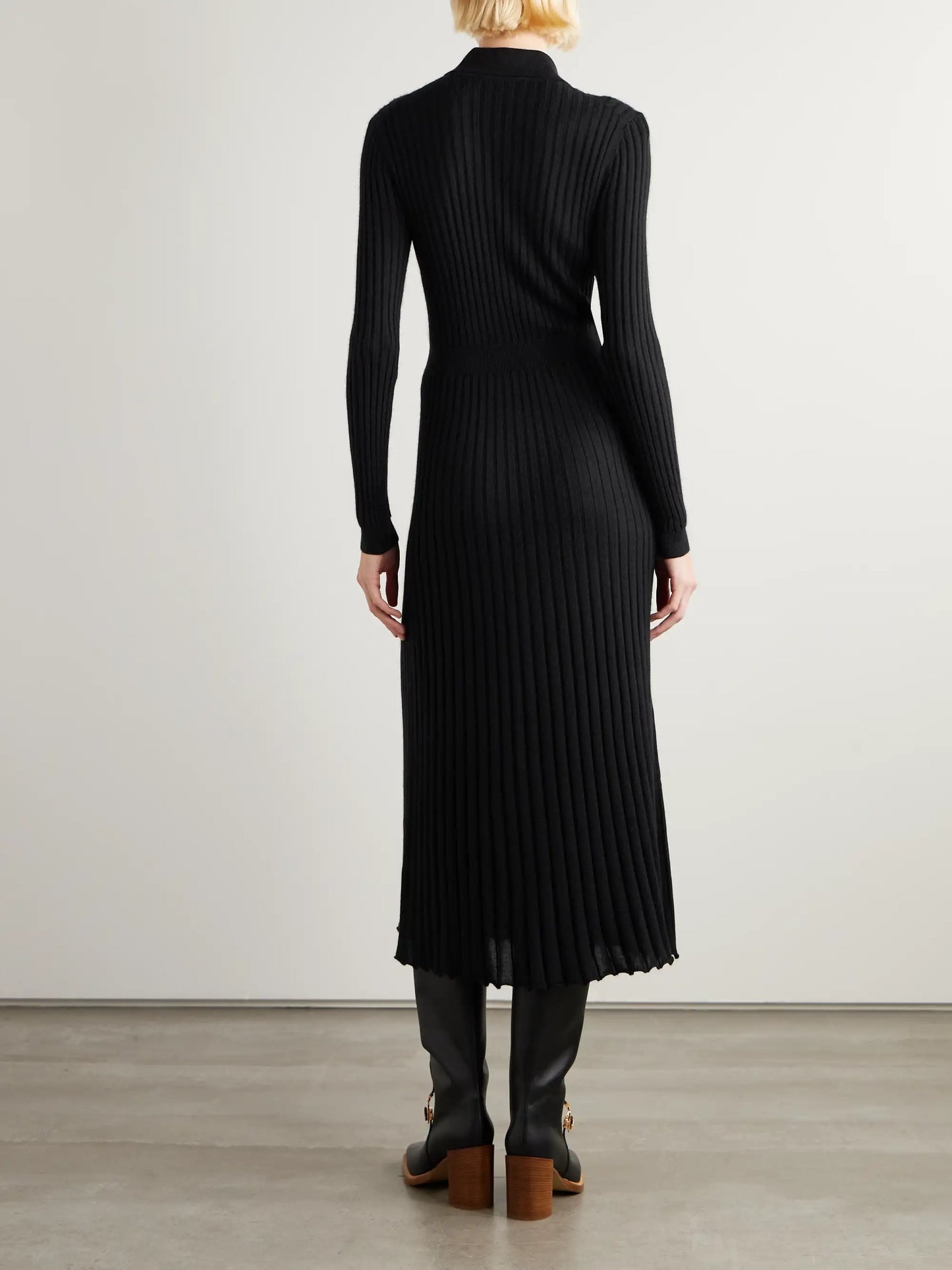 Ardor Ribbed Cashmere And Silk-blend Midi Dress