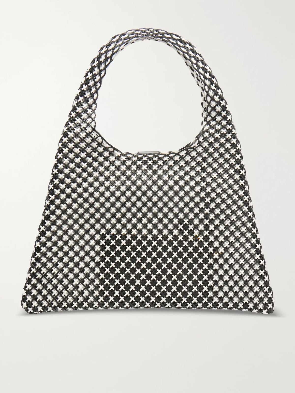Woven Leather Hobo Shoulder Bag