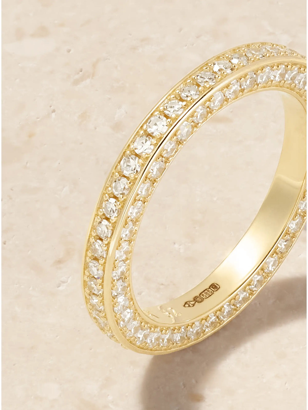 By Pariah Triple 14-karat Recycled Gold Diamond Ring