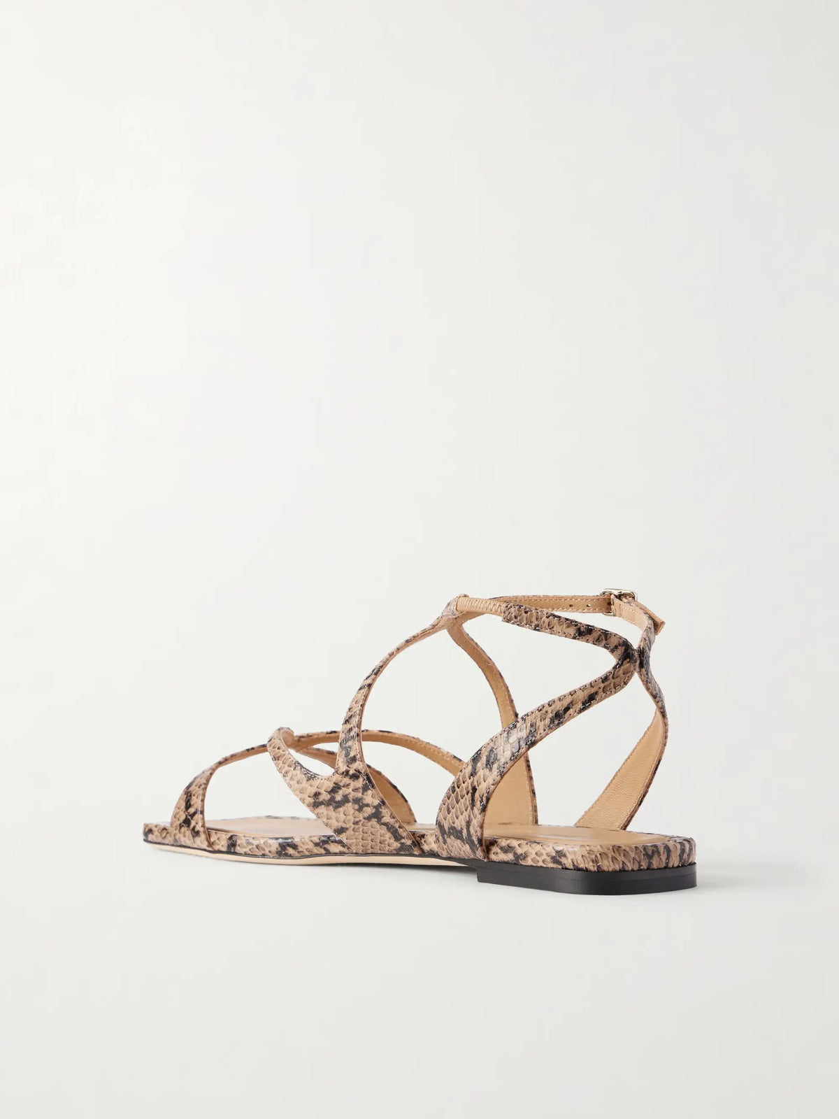 Ayla Snake-effect Leather Sandals