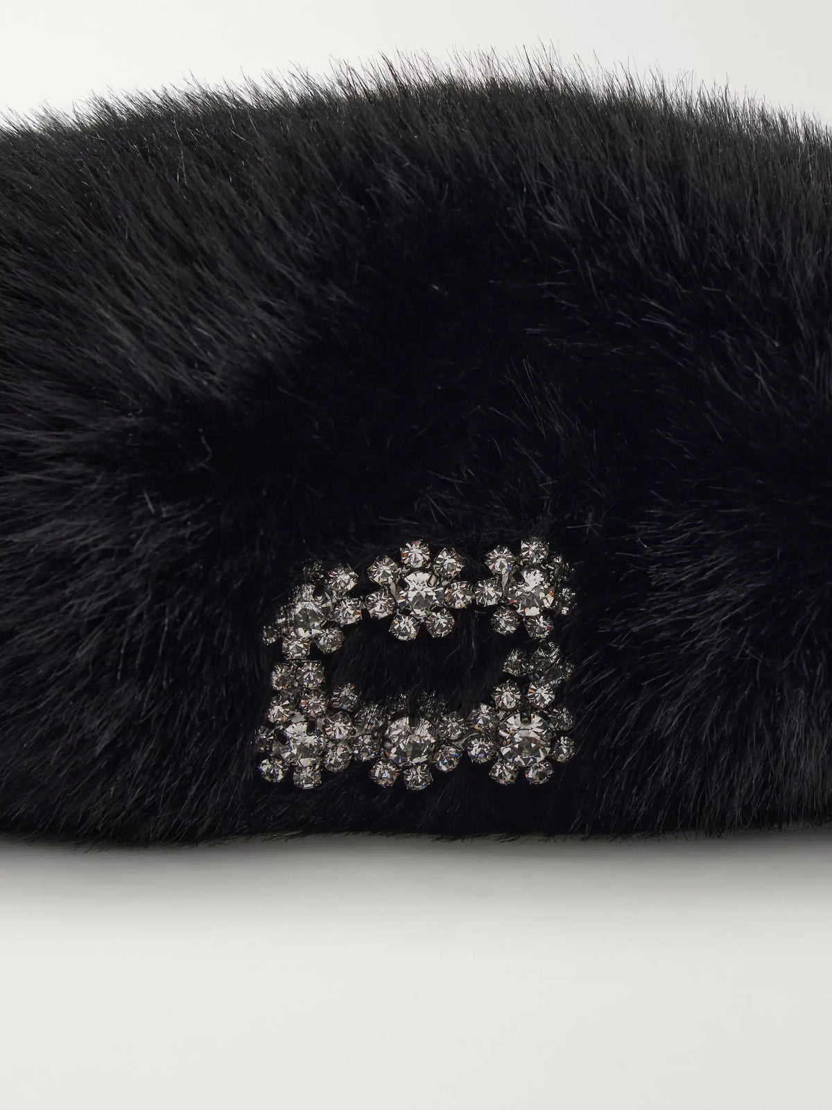 Roger Vivier Crystal-embellished Plush Beret
