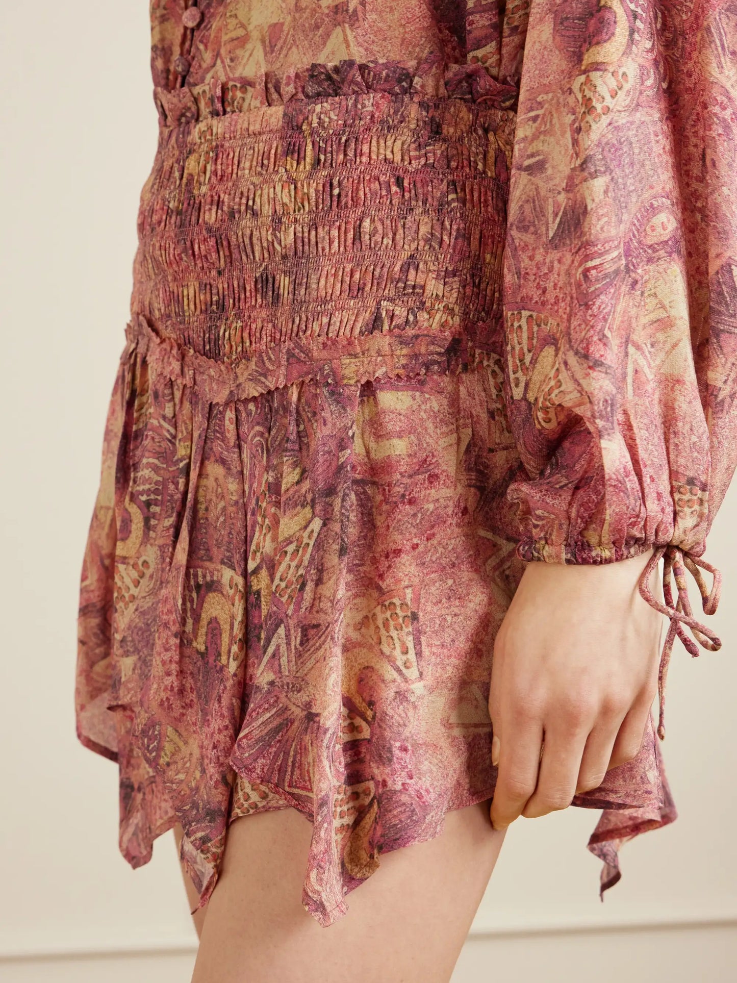 Ceiva Silk-chiffon Mini Skirt