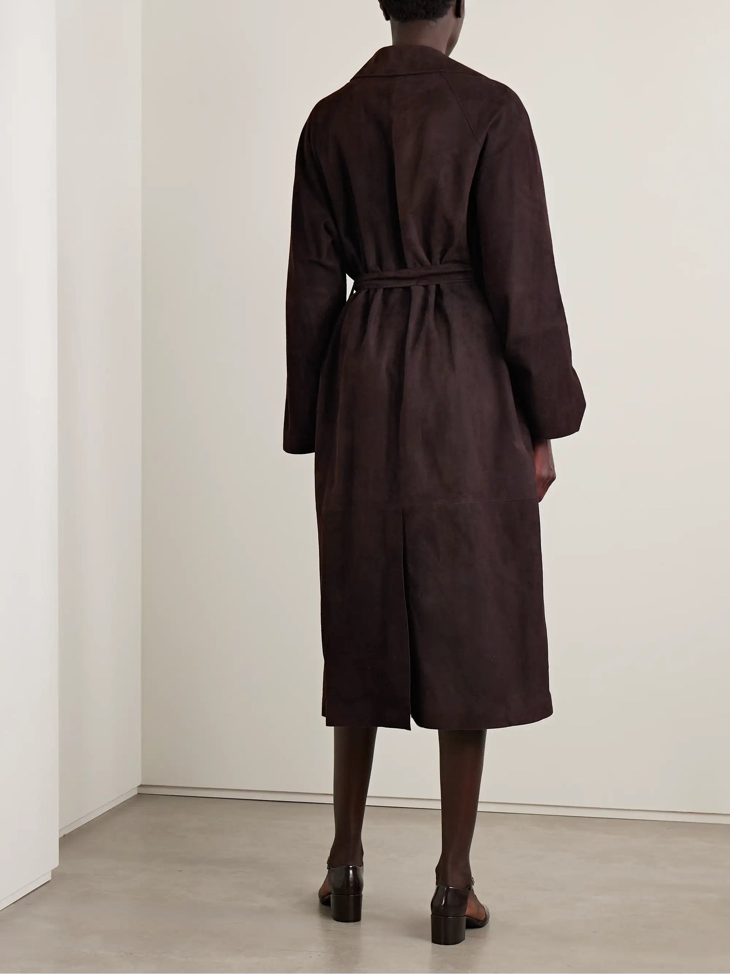 Solana Suede Trench Coat