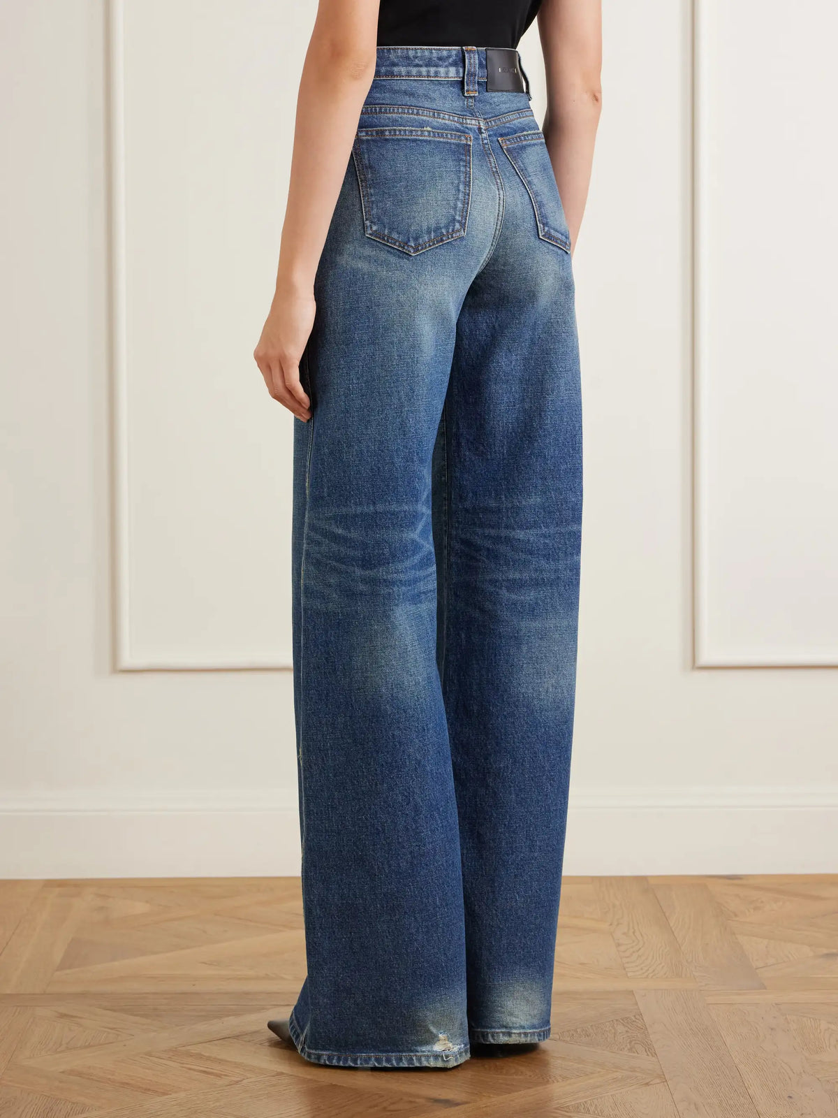 KHAITE Dane High-rise Wide-leg Stretch Jeans