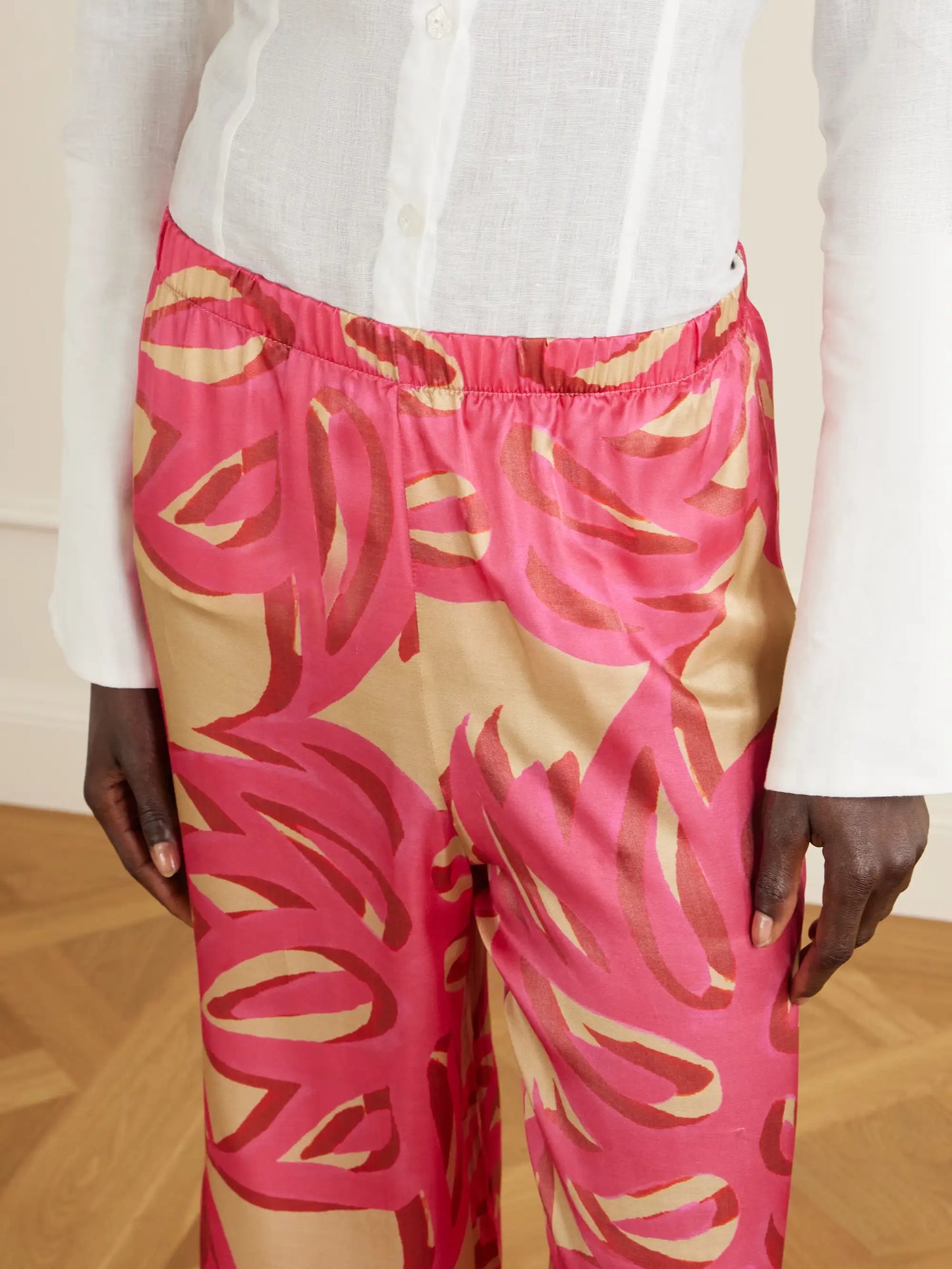 Ismene Wide-leg Silk-blend Pants
