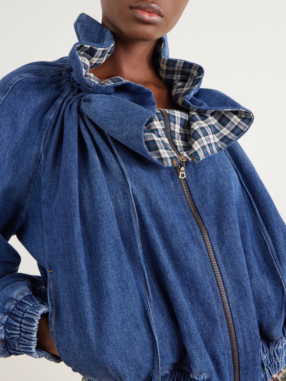 Dries Van Noten Gathered Denim Jacket