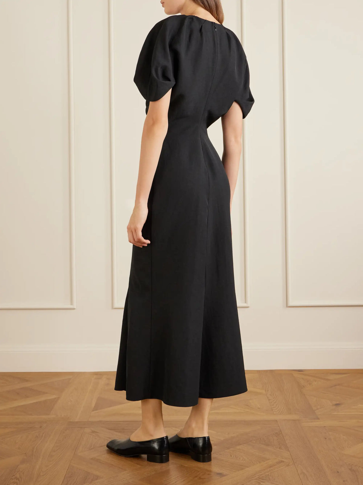 KHAITE Ria Woven Midi Dress