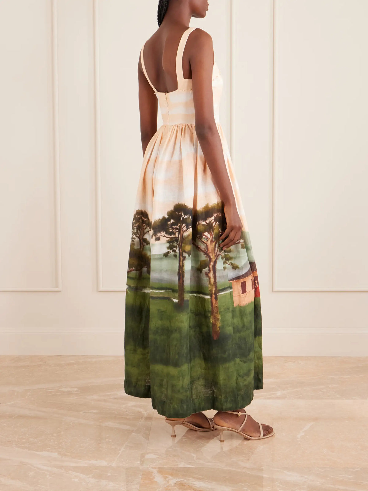 Agua by Agua Bendita Jaspe Paraiso Linen Maxi Dress