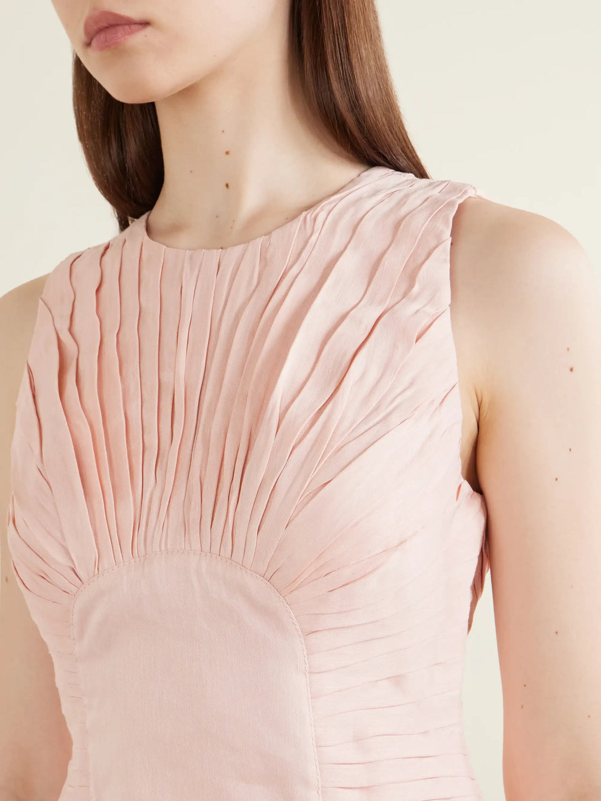 Aje Medea Gathered Linen-blend Mini Dress