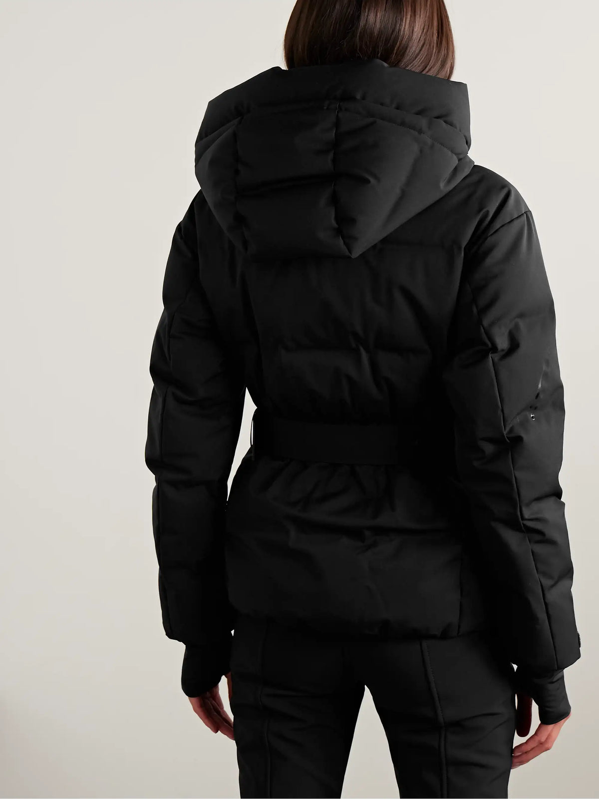 Tolima Hooded Belted Quilted Down Ski Jacket
