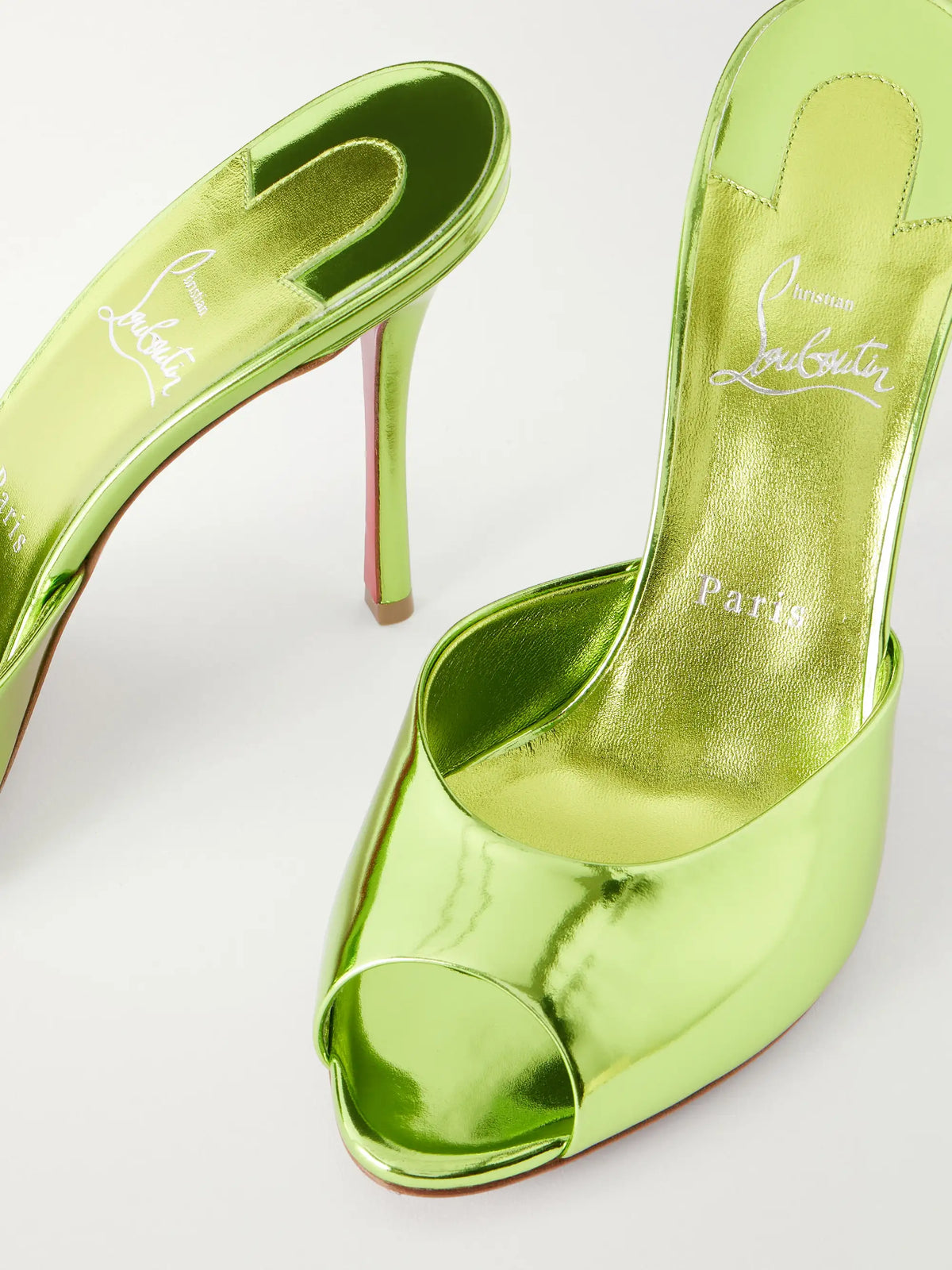 Me Dolly 100 Metallic Leather Mules