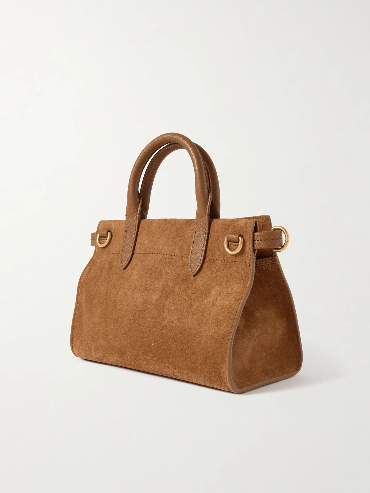 Burberry Leather-trimmed Suede Tote
