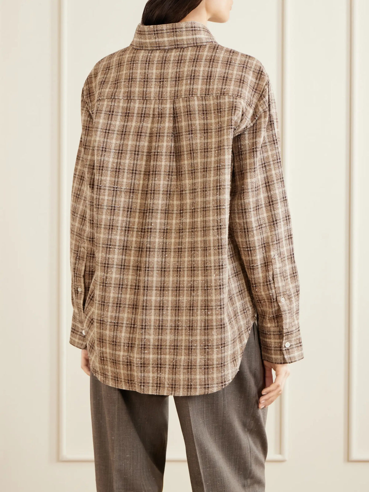 RÓHE Oxford Checked Cotton-bouclé Shirt