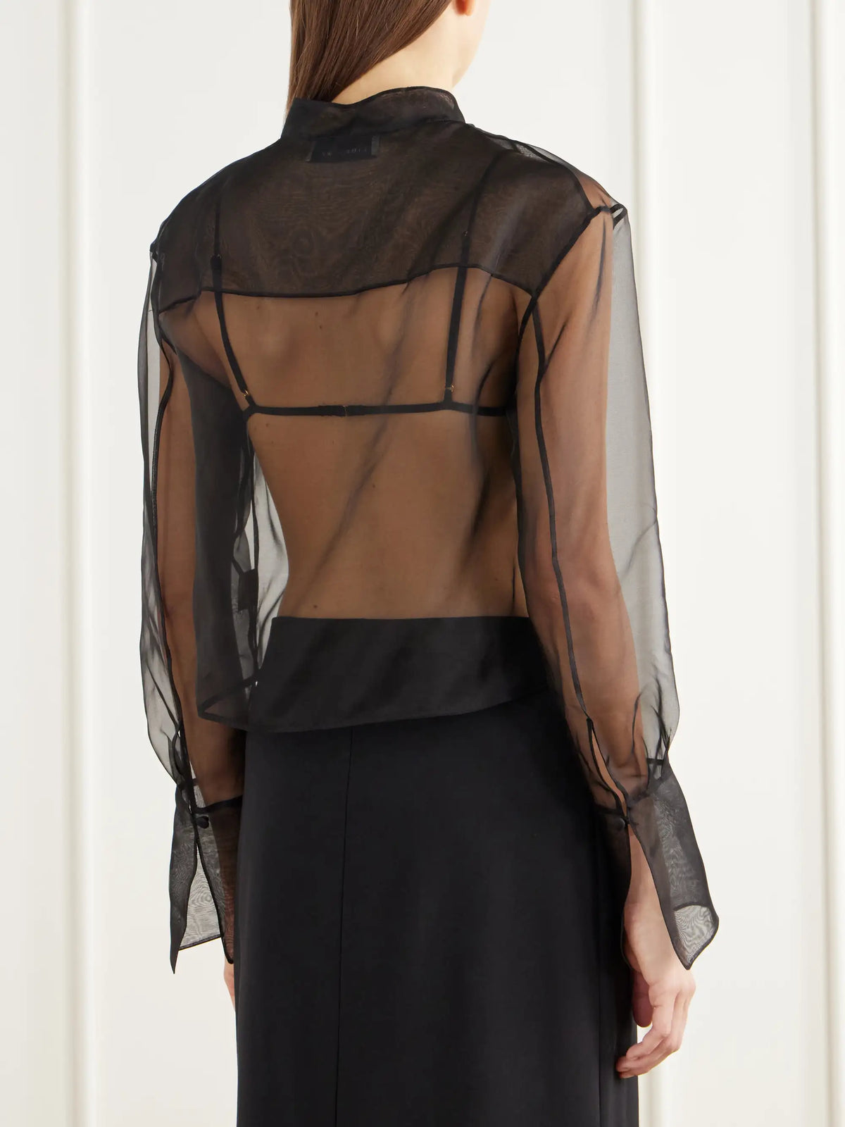 LIBEROWE Cropped Silk-organza Shirt