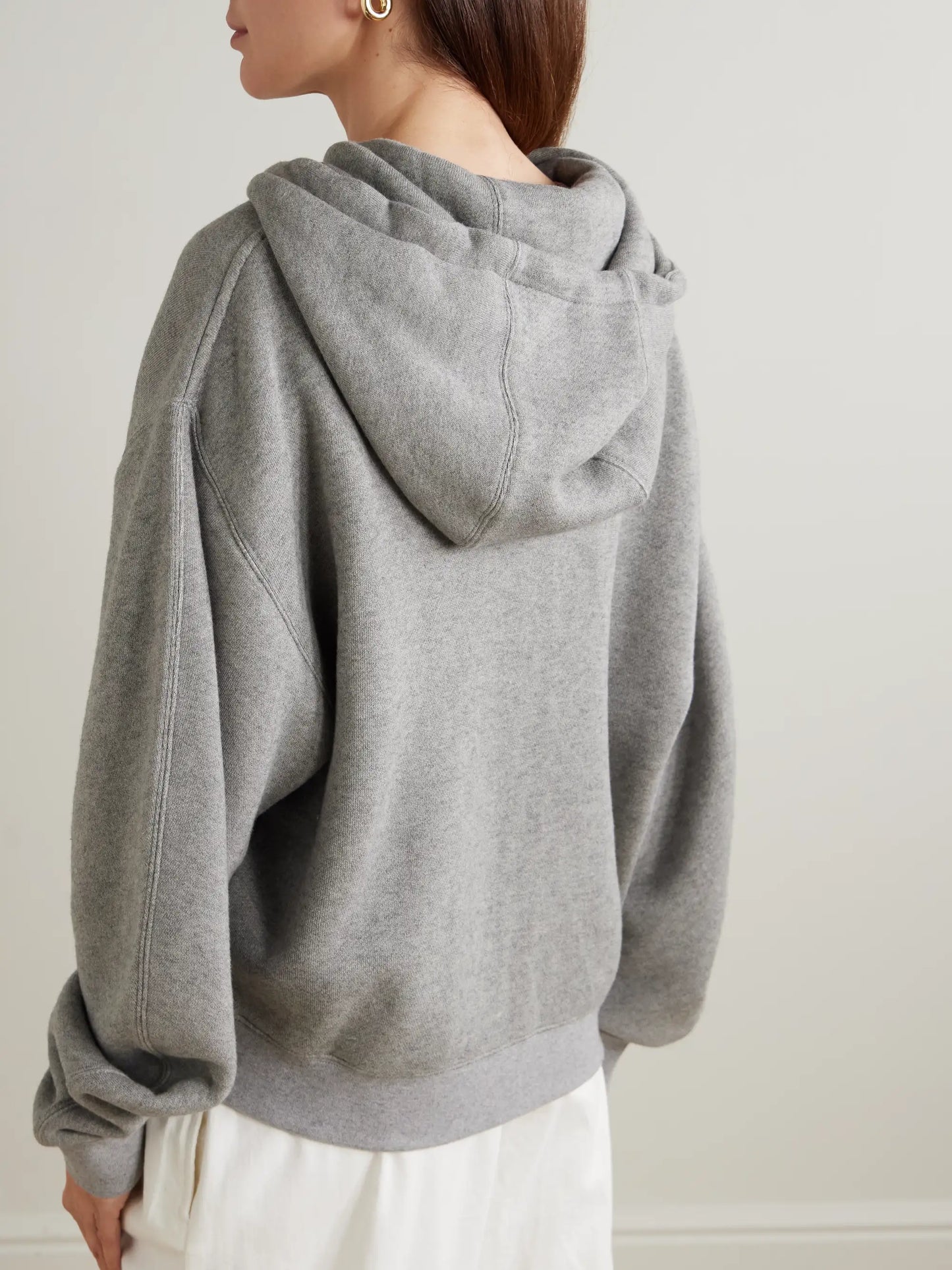 Flamenco Leather-trimmed Cotton-blend Jersey Hoodie