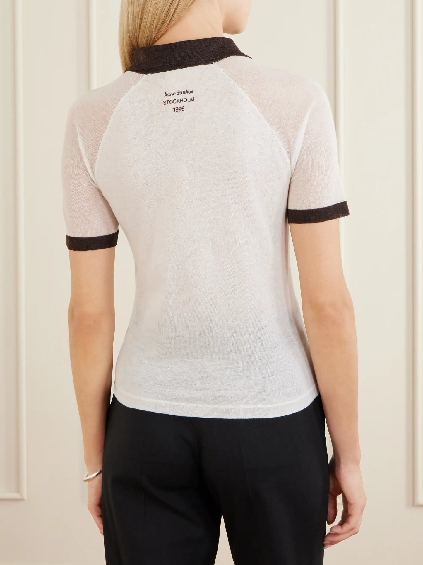 Color-block Lyocell And Wool-blend Jersey Polo Shirt