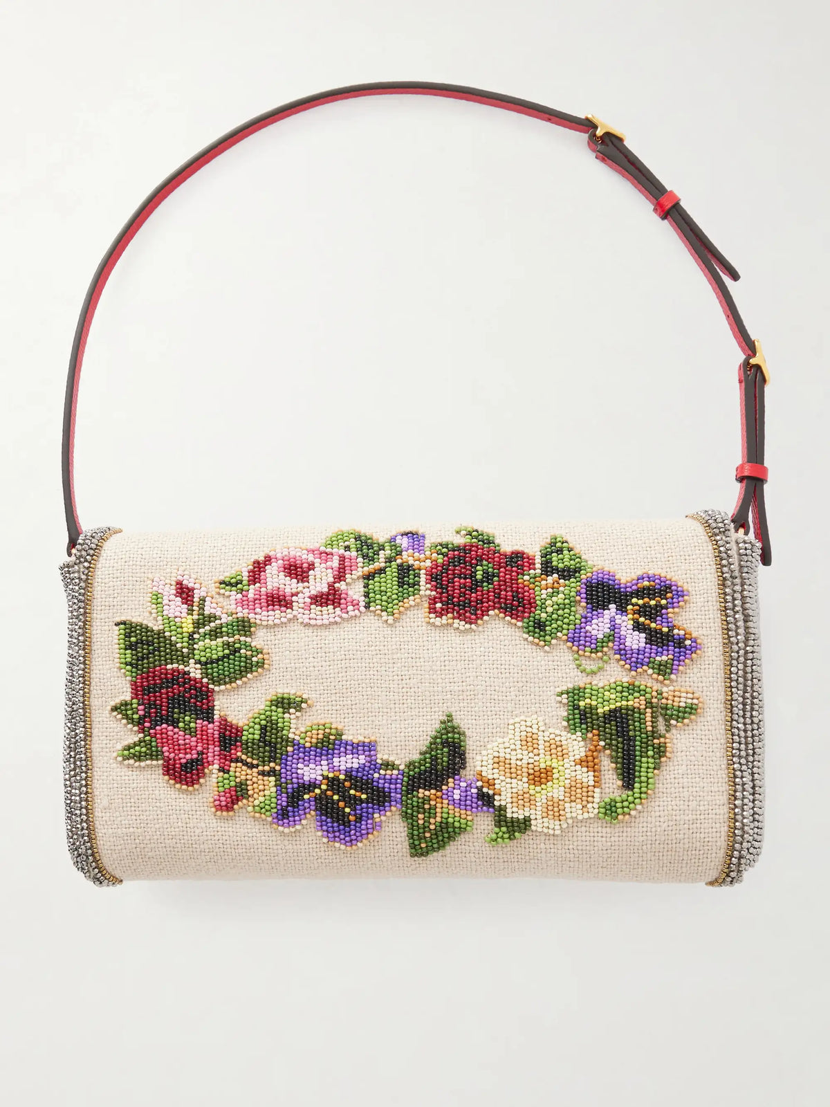 Devain Sequin-embellished Cloqué Shoulder Bag