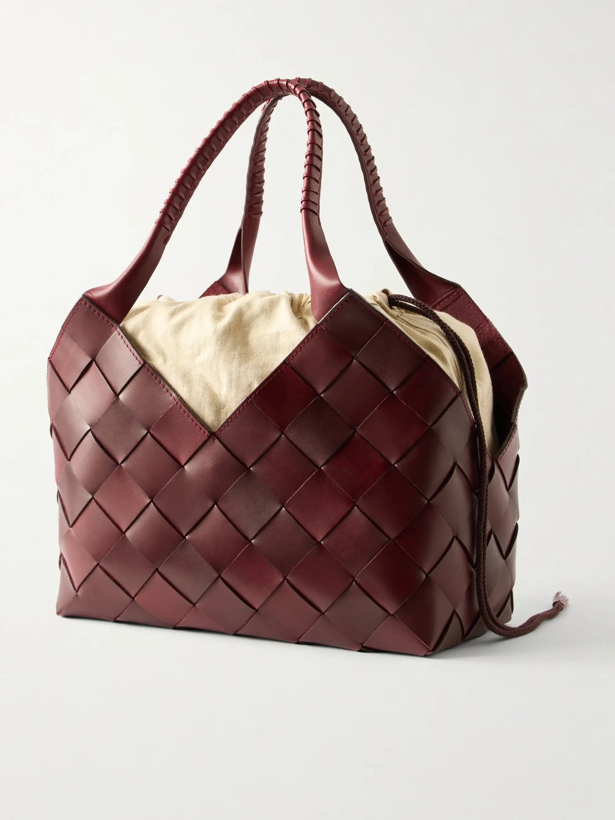 Castello Woven Leather Shoulder Bag
