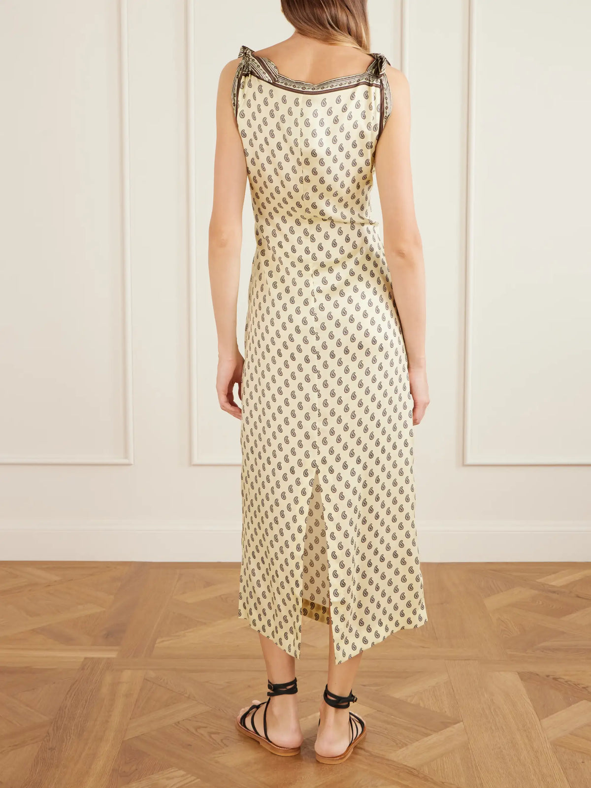 Amorette Paisley-print Silk-blend Twill Midi Dress