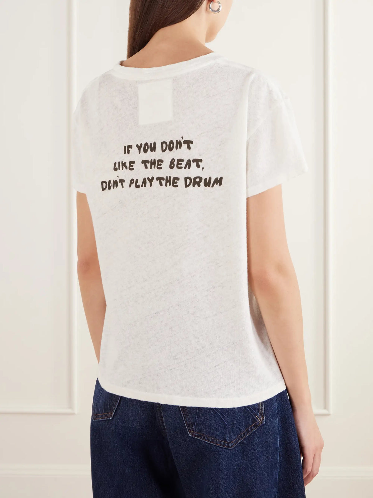 Mother The Sinful Printed Cotton And Linen-blend Jersey T-shirt
