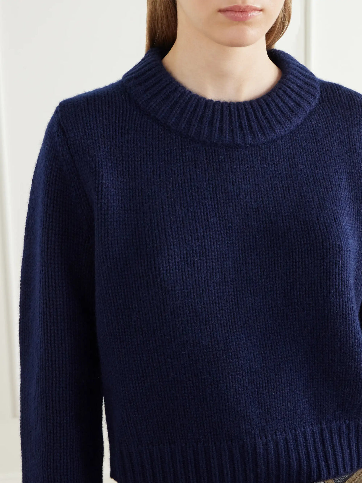 La Ligne Mini Marin Cropped Ribbed Wool And Cashmere-blend Sweater