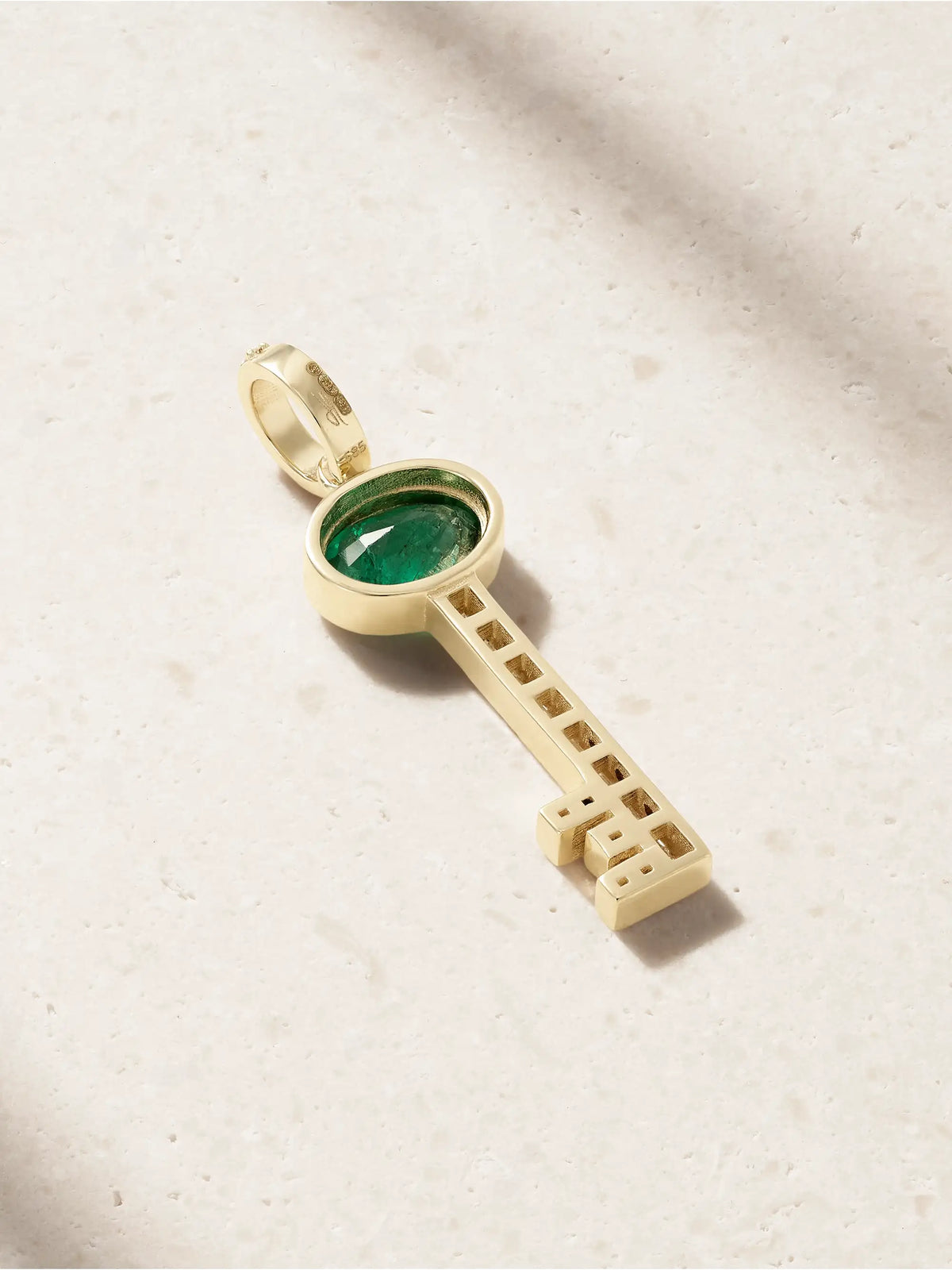 14-karat Gold, Emerald And Diamond Pendant