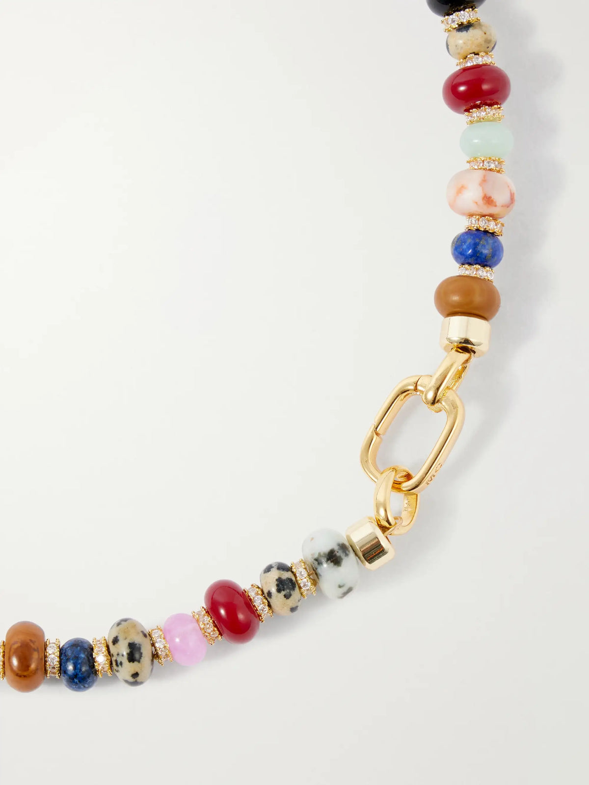Martha Calvo Gemstones And Crystals Gold-toned Beaded Necklace