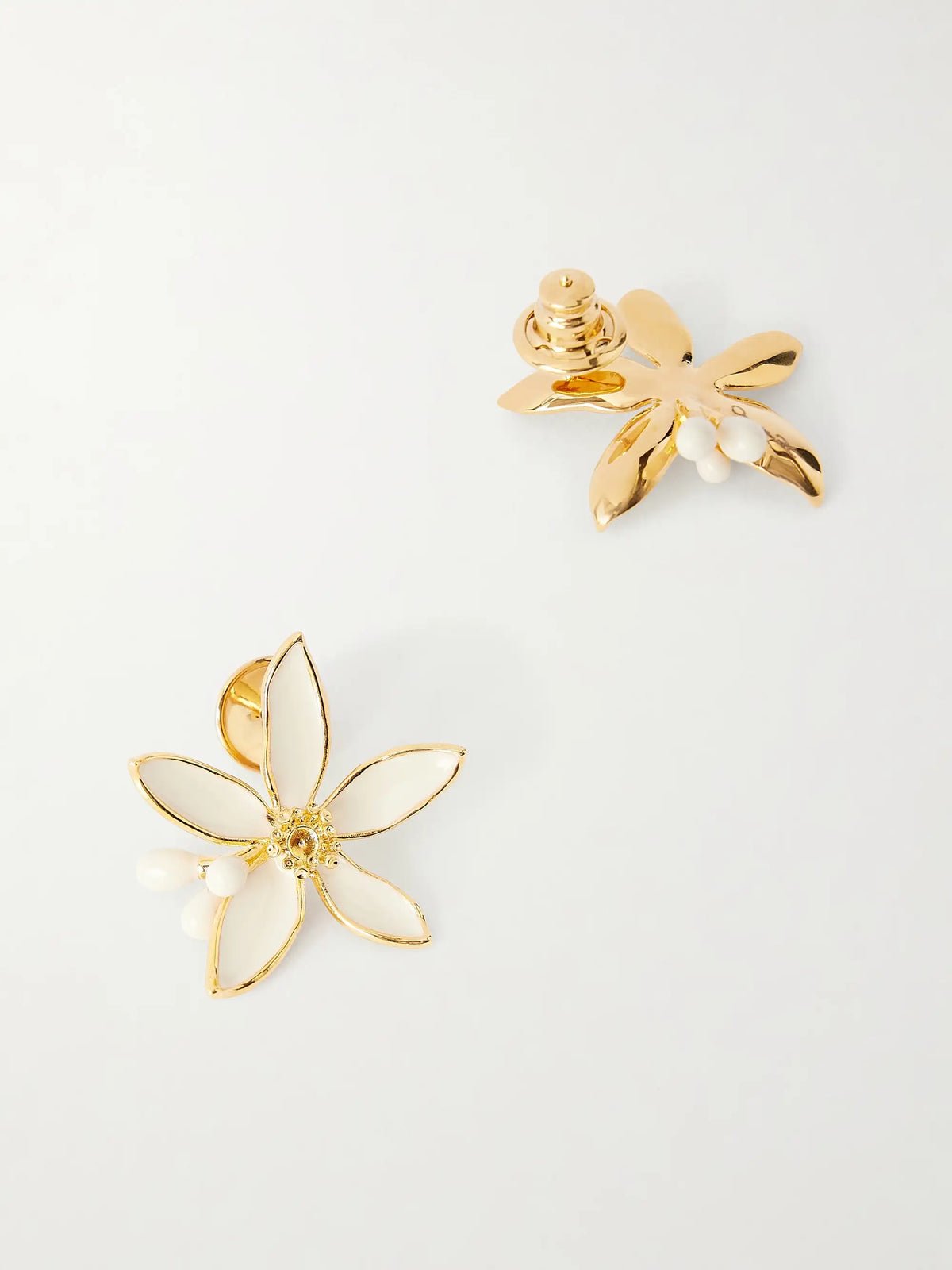 Orange Blossom Gold-tone Earrings