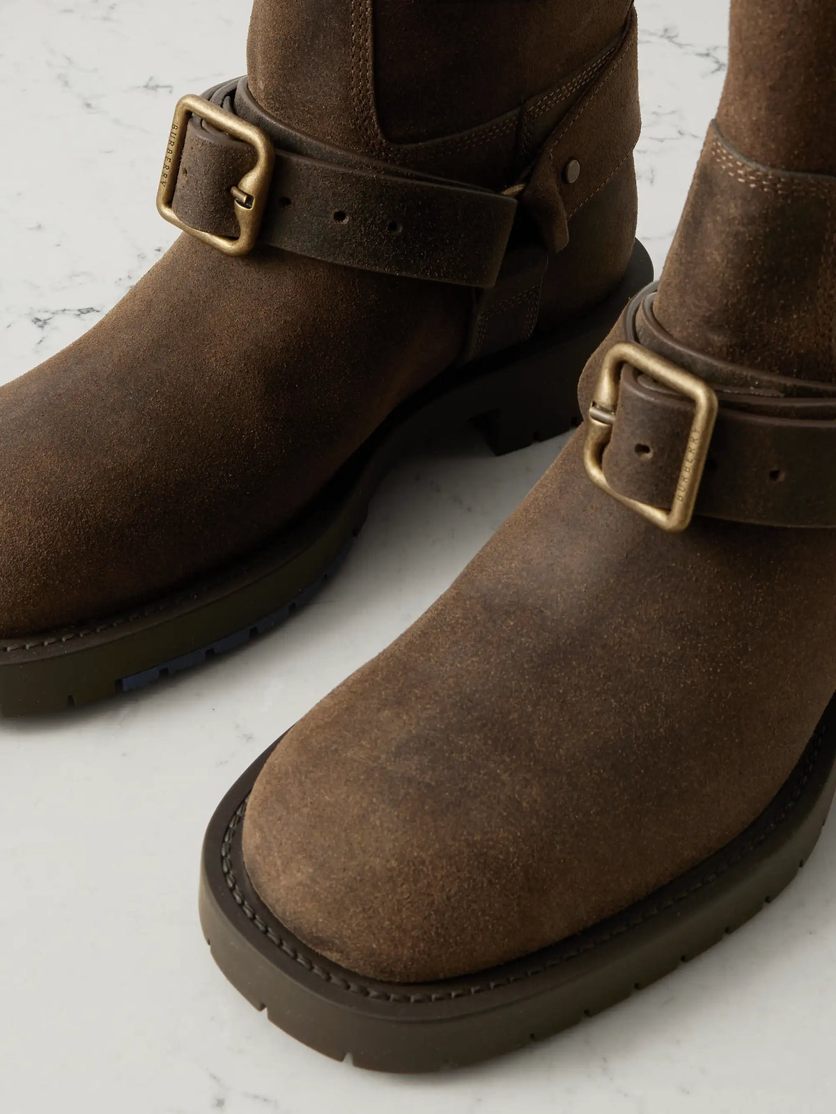 Buckled Suede Boots