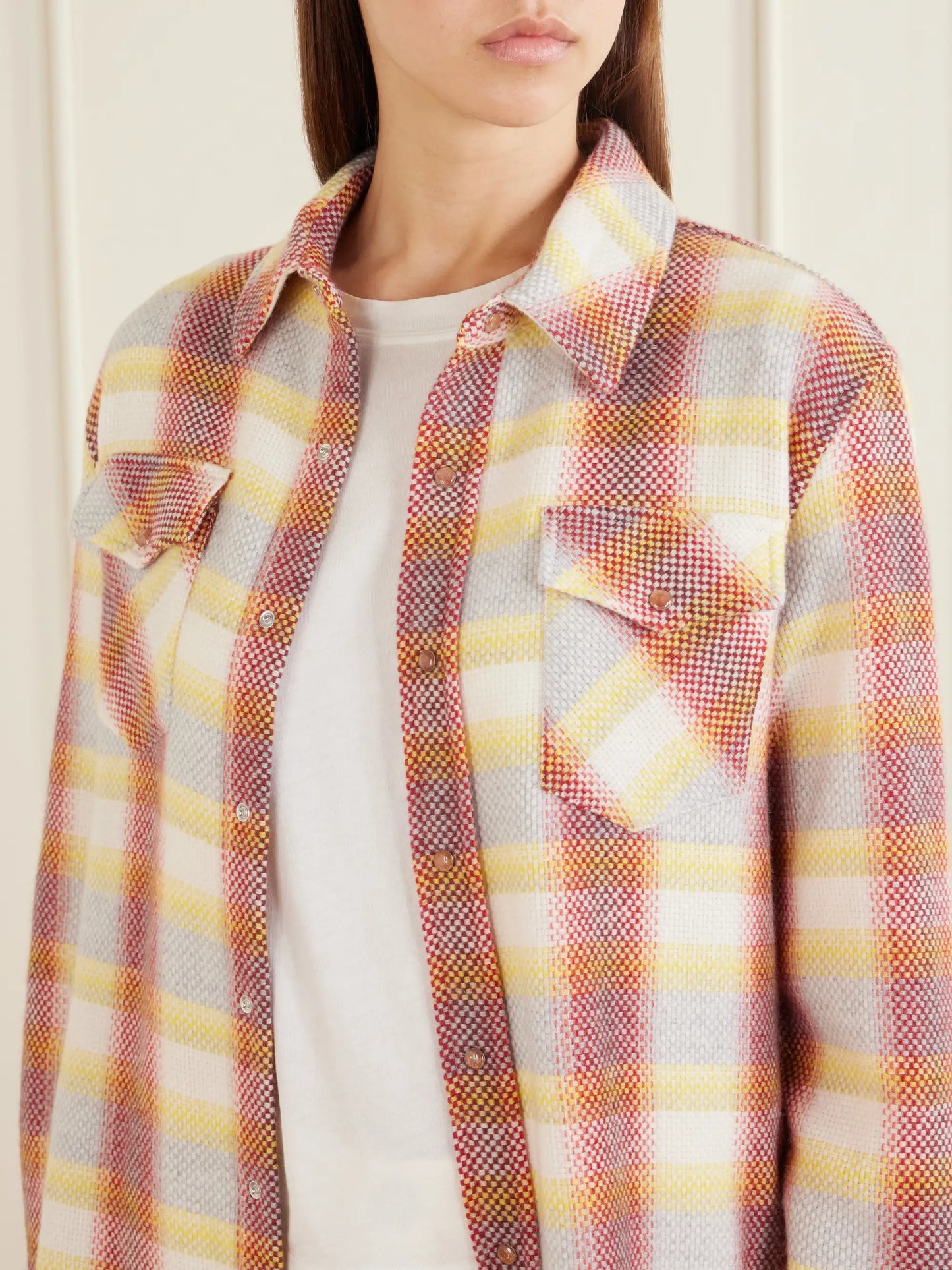 Rose Blume Checked Cashmere Shirt