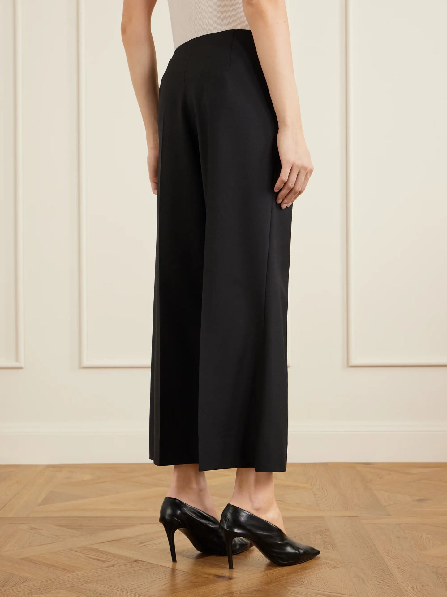 Walter Wool Mid-rise Flared Leg Pants