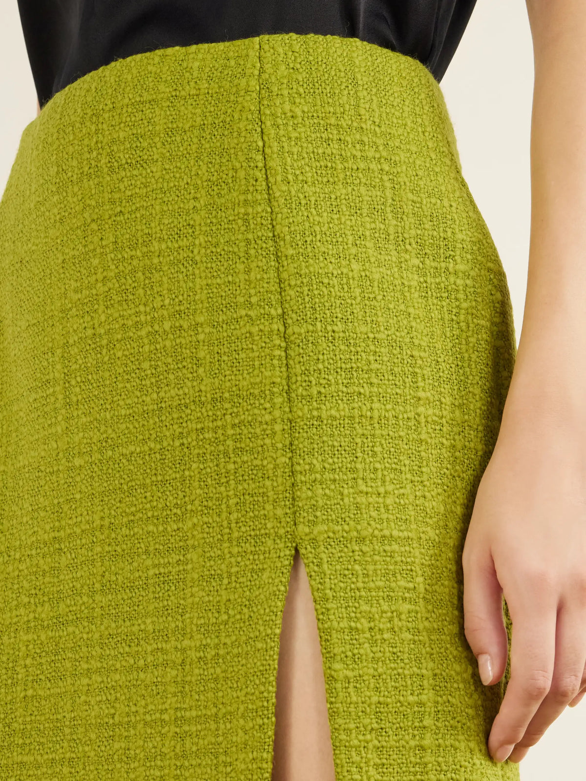 Balmain Bouclé-tweed Wool-blend Knee-length Skirt