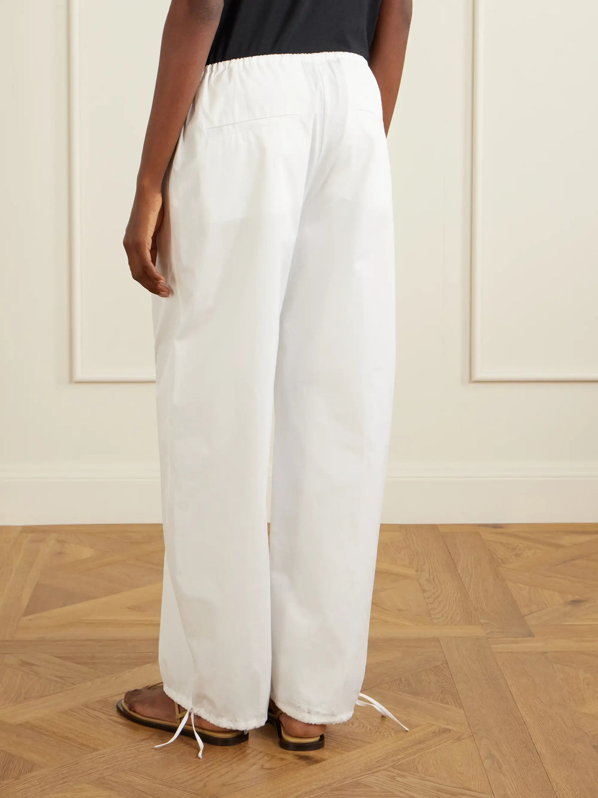 Cotton Wide-leg Drawstring Balloon Pants