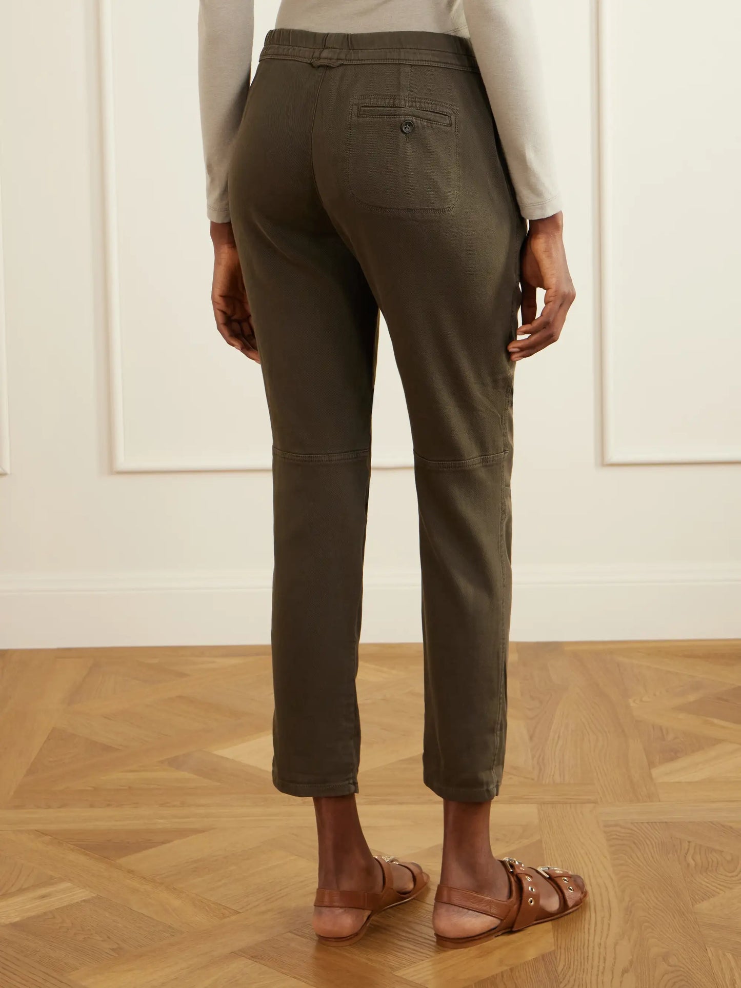 Cotton-blend Twill Track Pants