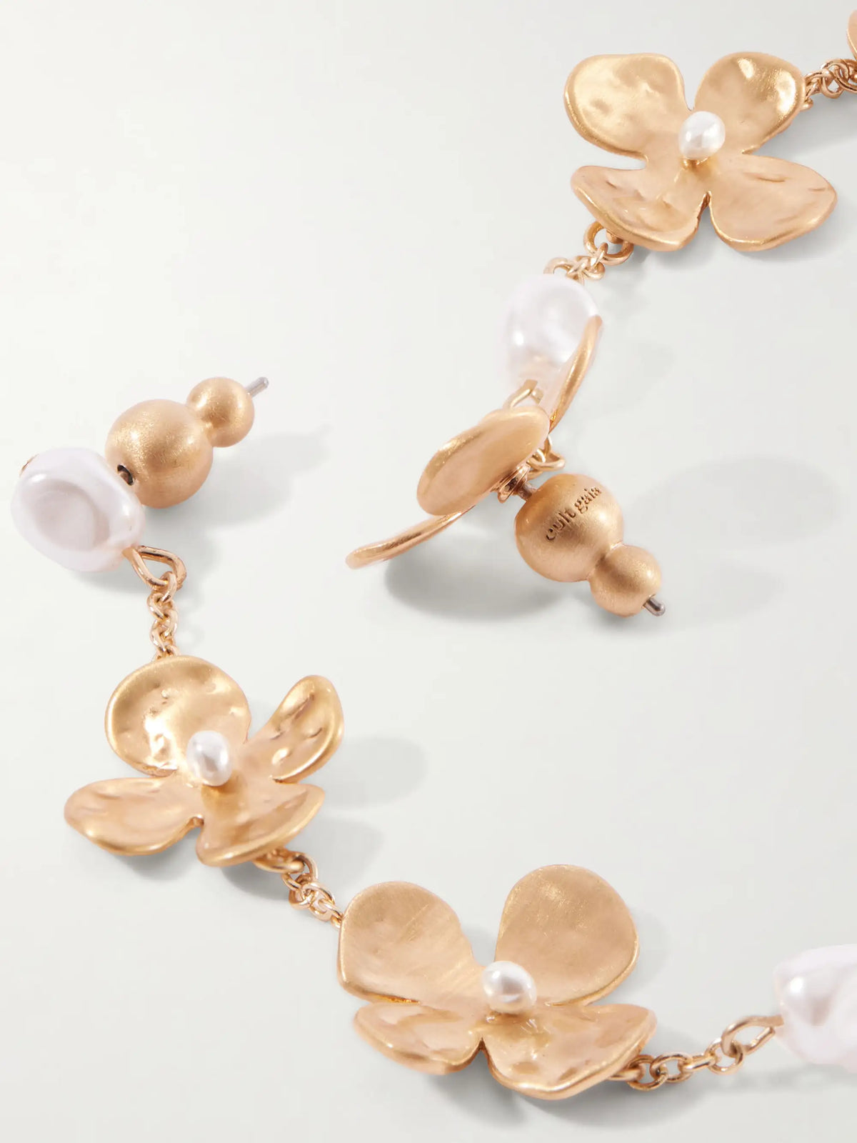Cult Gaia Lucky Pearl-effect Gold-tone Earrings