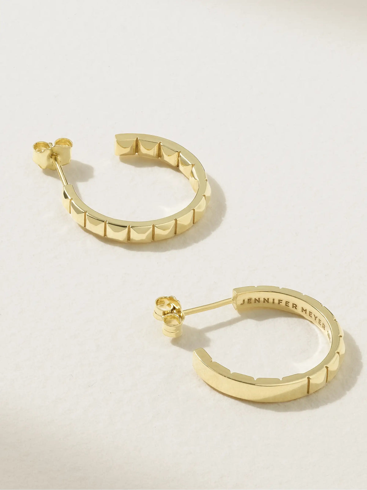Small Square 18-karat Gold Hoop Earrings