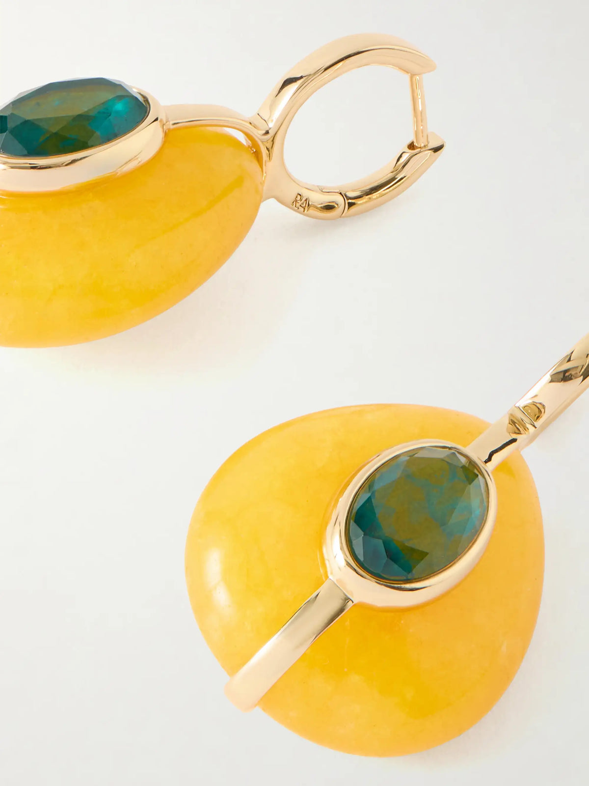 The Stone Pebble Gold-tone Crystal Earrings