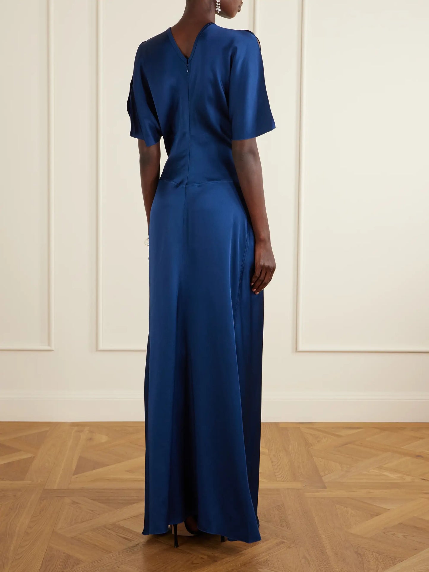 Isabella Ruched Satin Gown