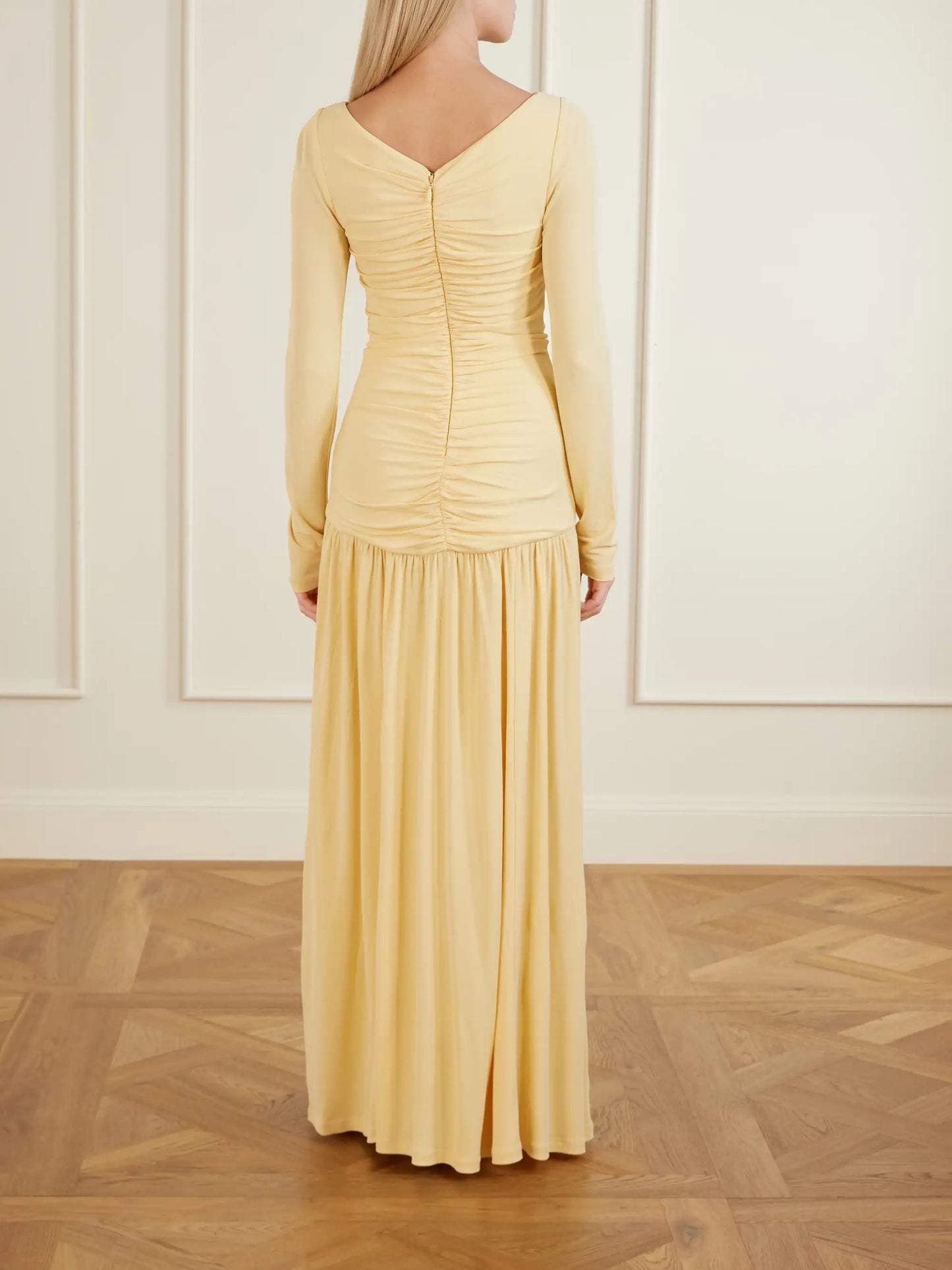 Ruched Jersey Maxi Dress