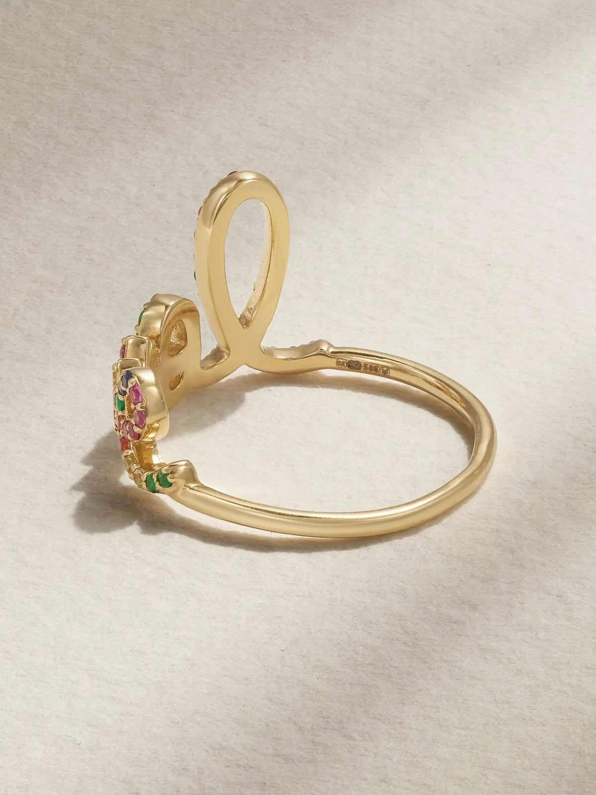 Large Love 14-karat Gold Multi-stone Ring