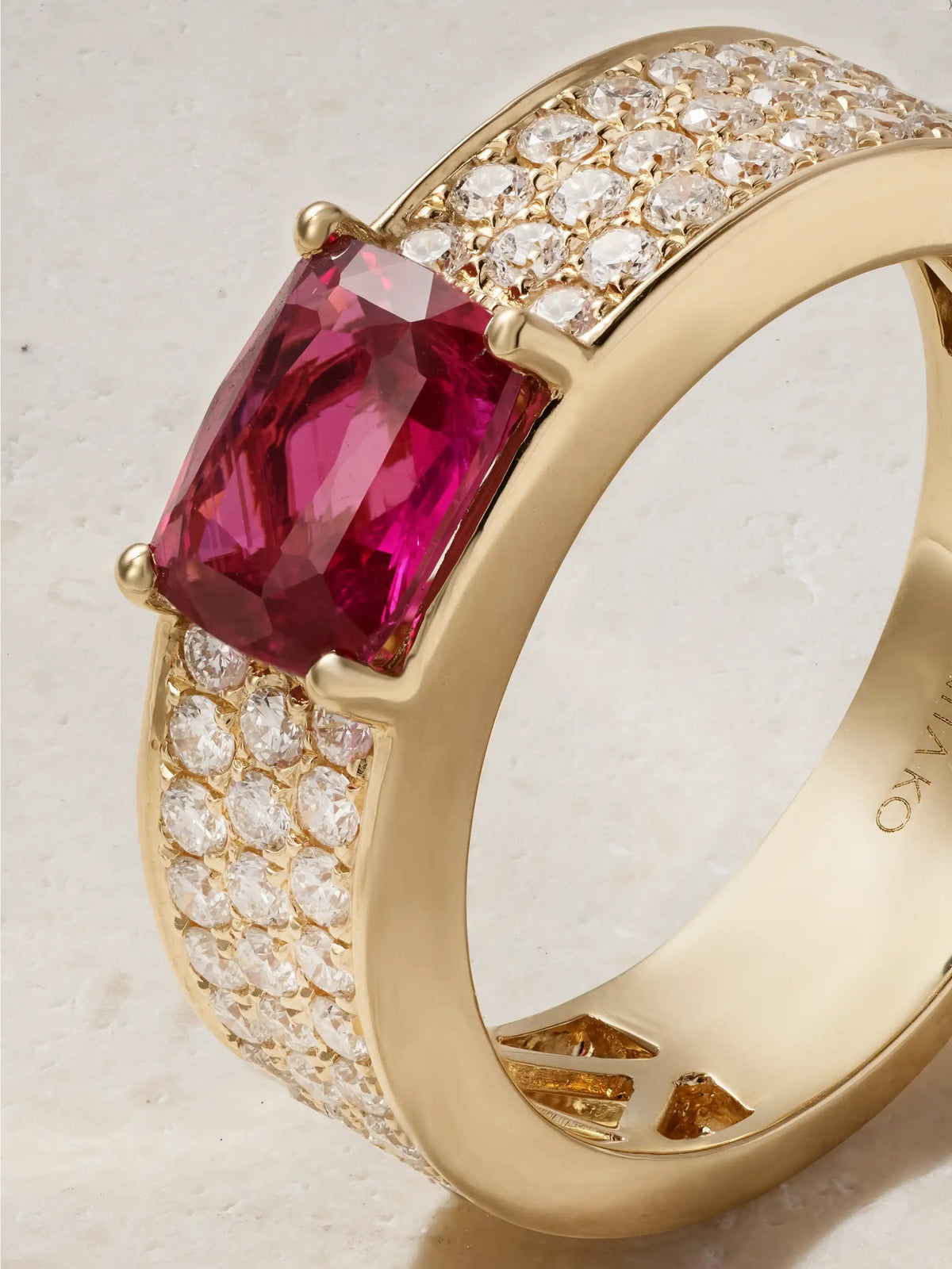 18-karat Gold, Ruby And Diamond Ring