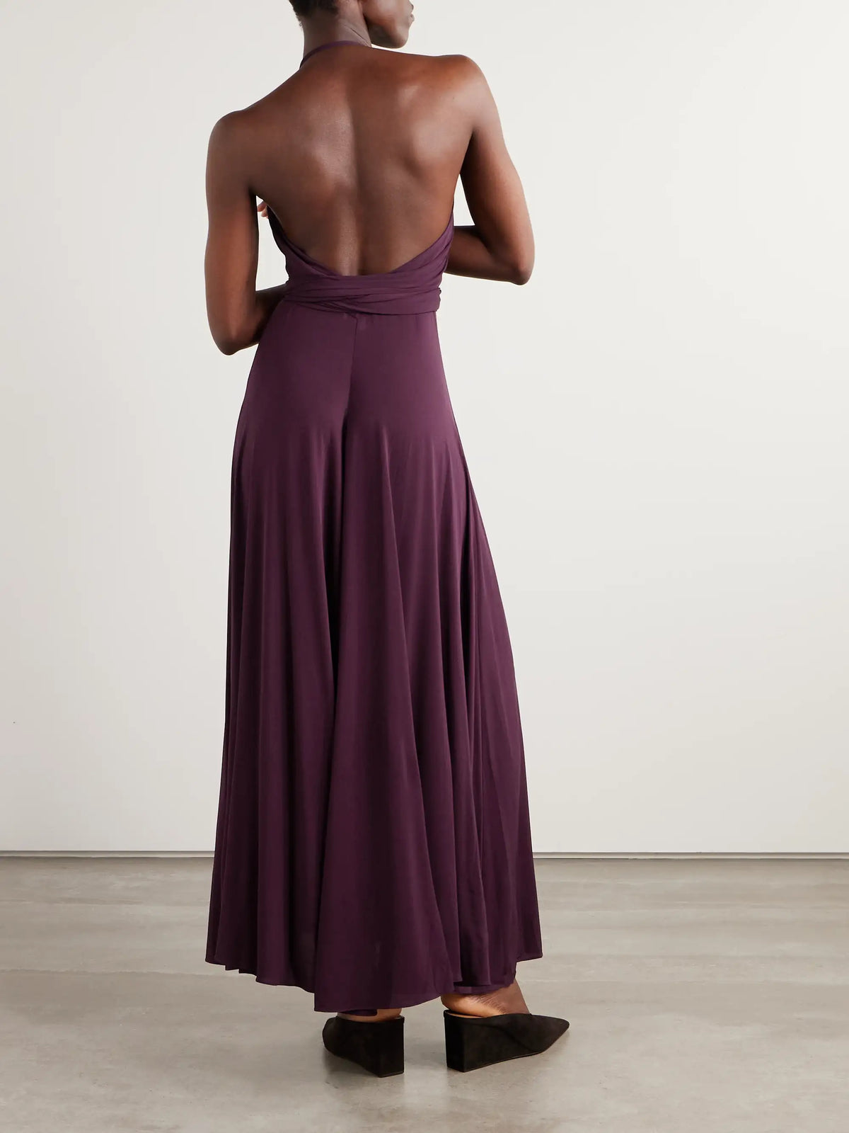 Stretch-jersey Halterneck Maxi Dress