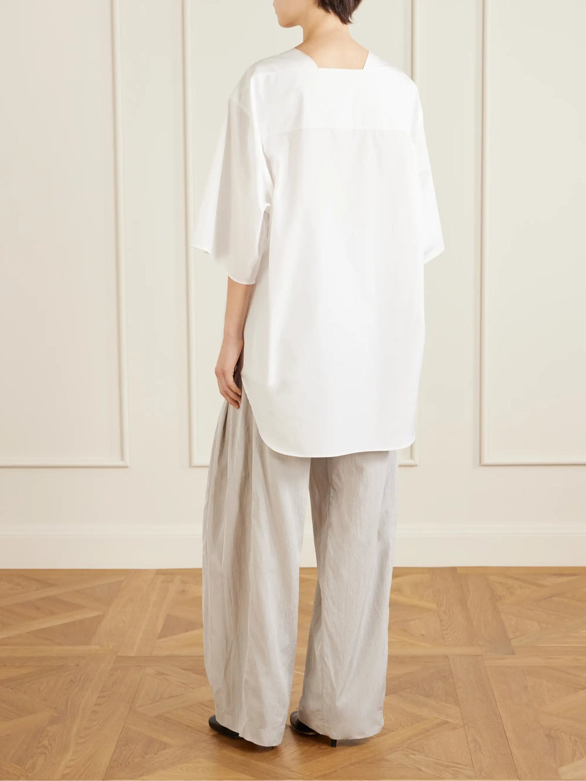 Hamza Oversized Cotton-poplin Top