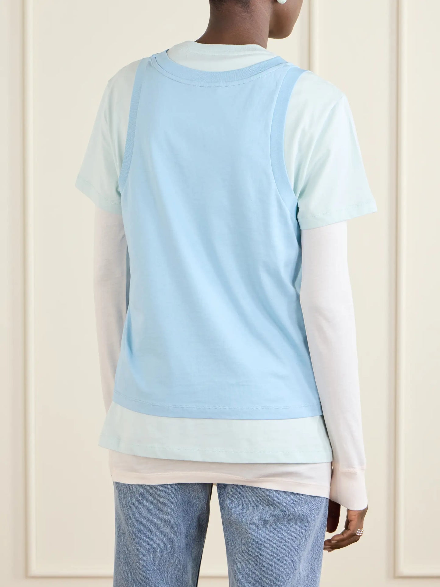 Layered Cotton-jersey T-shirt